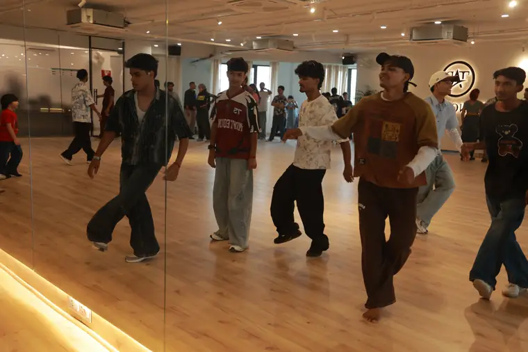 A class in progress at The Dance Arcade
