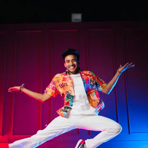 Aniket Chauhan performing